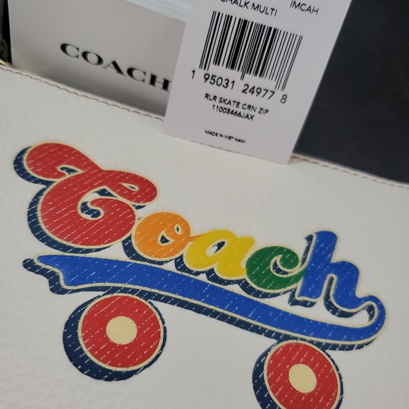 NWT Coach Rainbow Roller Skate Wristlet - Picture 6 of 8